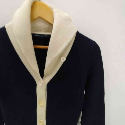 ラルフローレン RALPH LAUREN カシミヤ混 ショールカラー カーディガン レディース M