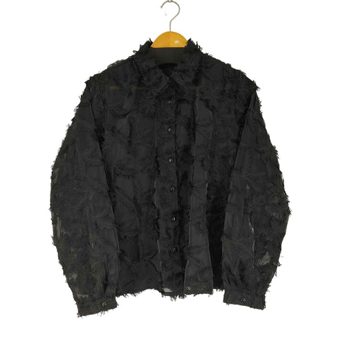 ザラ ZARA 総柄フリンジ L/S シャツ レディース import:XS