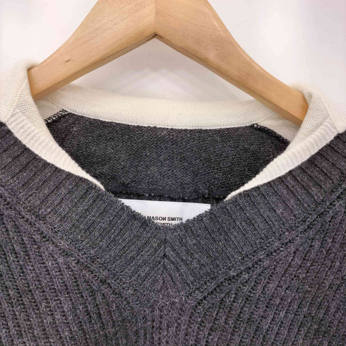 ジョンメイソンスミス JOHN MASON SMITH 7G RIDGE KNITTING LAYERED PUL ニット レディース JPN:36