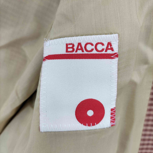 バッカ BACCA ギンガムチェック ノーカラージャケット レディース 36