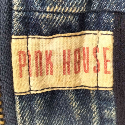 ピンクハウス PINK HOUSE ワッペンロゴ MA-1 デニム ボンバージャケット レディース