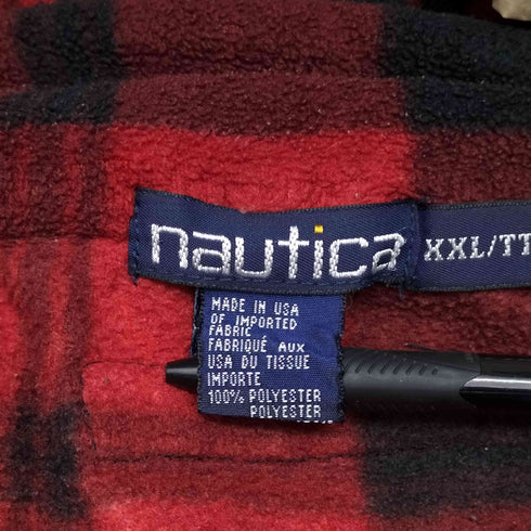 ノーティカ NAUTICA 90S チェック ハーフジップ フリース メンズ JPN:XXL
