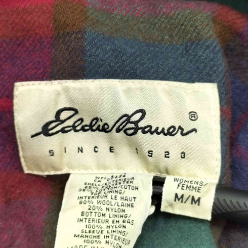 エディーバウアー Eddie Bauer 00S 白タグ 裏地チェック マウンテンパーカ レディース JPN:M