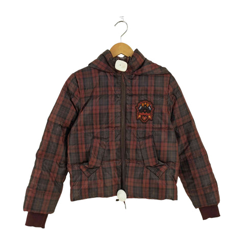 ヴィヴィアンウエストウッドレッドレーベル Vivienne Westwood RED LABEL チェック柄 オーブワッペン付きダウンジャケット レディース 2