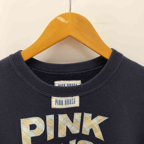 ピンクハウス PINK HOUSE ガーリー ハンカチ刺繍ロゴ クルーネックスウェット レディース JPN:L