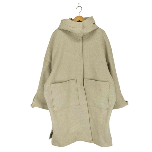 ウィルフリー willfully big hoodie bicolor mulch way cocoon coat レディース FREE