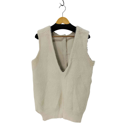 ウィルフリー willfully ouble face shaggy knit vest レディース