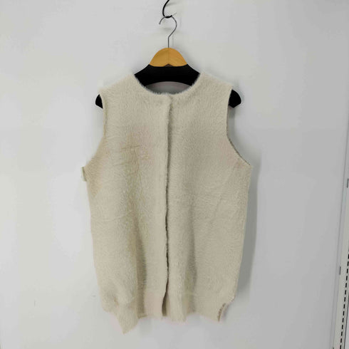ウィルフリー willfully ouble face shaggy knit vest レディース