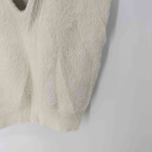 ウィルフリー willfully ouble face shaggy knit vest レディース
