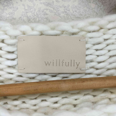 ウィルフリー willfully ツートーンレイビングハンドニットプルオーバー レディース FREE