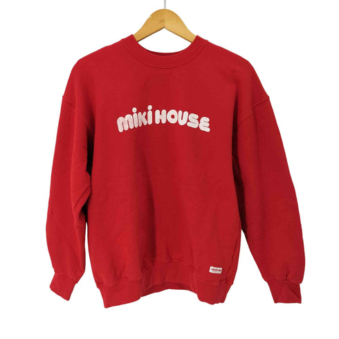 ミキハウス miki HOUSE プリントロゴ クルーネックスウェット メンズ M