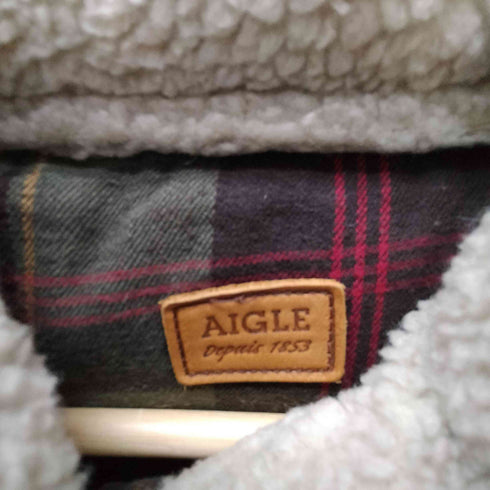 エーグル AIGLE 裏地チェック 中綿 リバーシブル ベスト レディース 36