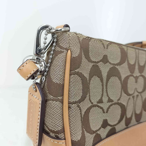 コーチ COACH シグネチャー レザー ショルダーバッグ ポーチ レディース