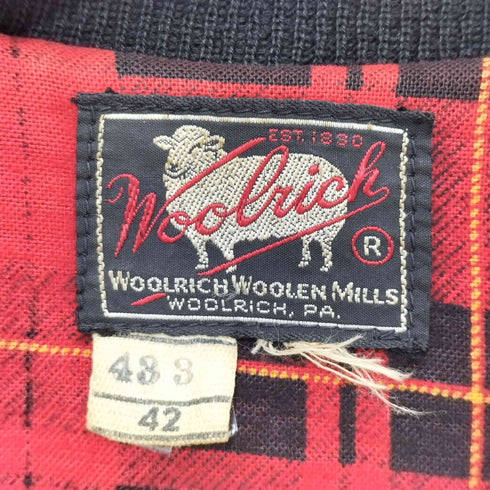 ウールリッチ WOOLRICH 40-50S TALONジップ 裏地チェック ウールジップアップブルゾン メンズ