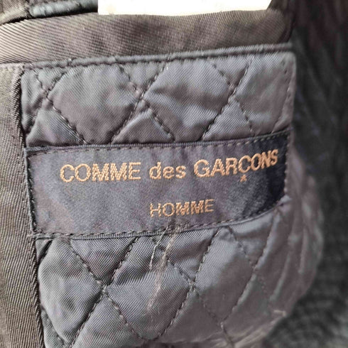 コムデギャルソンオム COMME des GARCONS HOMME 田中オム 襟レザー ナイロン×キルティング リバーシブル ジップ カバーオール メンズ