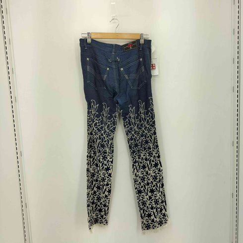 ジャンポールゴルチエ Jean Paul GAULTIER FLOWER EMBROIDERY JENS デニム パンツ レディース 40