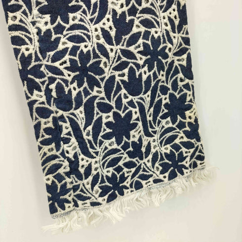 ジャンポールゴルチエ Jean Paul GAULTIER FLOWER EMBROIDERY JENS デニム パンツ レディース 40