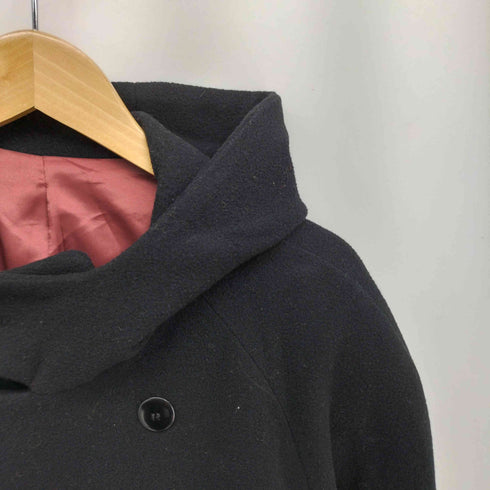 コムサデモード COMME CA DU MODE 90S TETSU 裏地 サテン ウール ロング フーディ Pコート メンズ