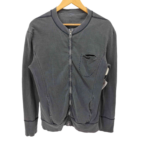 GLAZ AT HOME ガーメントダイ ジップアップ カットアウト ポケット ブルゾン Y2K メンズ