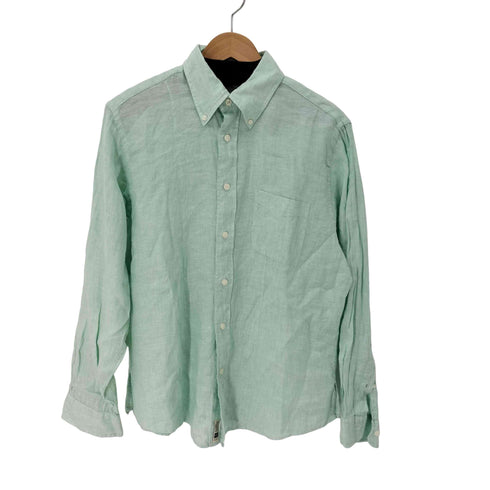 ブルックスブラザーズ BROOKS BROTHERS REGENT FIT リネン100 ボタンダウンシャツ メンズ import:L