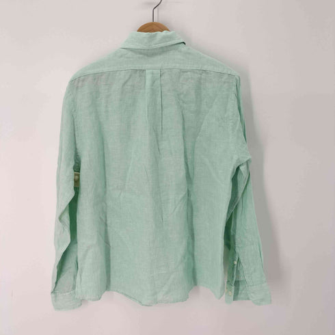 ブルックスブラザーズ BROOKS BROTHERS REGENT FIT リネン100 ボタンダウンシャツ メンズ import:L