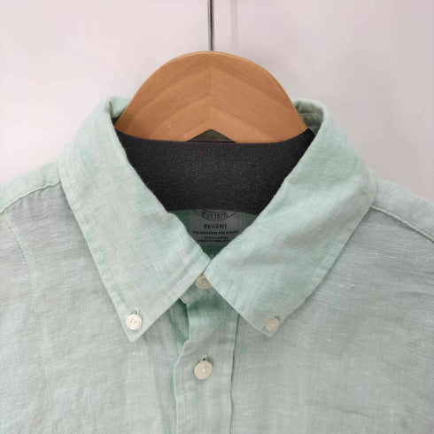 ブルックスブラザーズ BROOKS BROTHERS REGENT FIT リネン100 ボタンダウンシャツ メンズ import:L