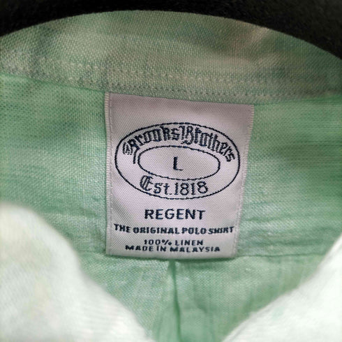 ブルックスブラザーズ BROOKS BROTHERS REGENT FIT リネン100 ボタンダウンシャツ メンズ import:L