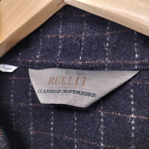 BULLIT CLASSICO SUPERIORE ウール混 チェック柄 ダブルジップ ブルゾン ジャケット メンズ import:L