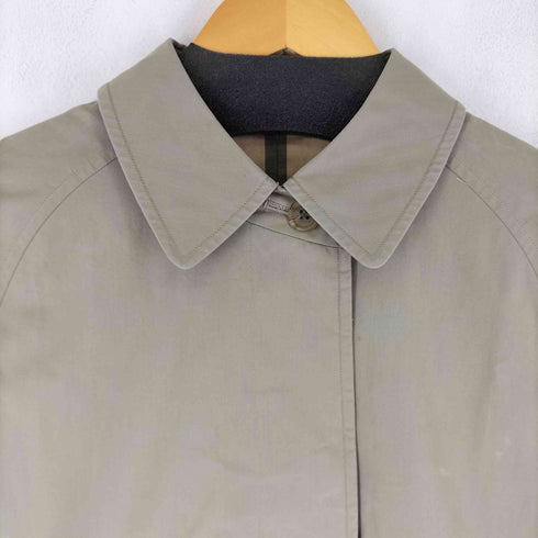 バーバリーズ BURBERRYS 裏地チェック 一枚袖 ステンカラーコート レディース