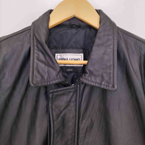 SIENA UOMO 裏地キルティング レザー カーコート メンズ JPN:L