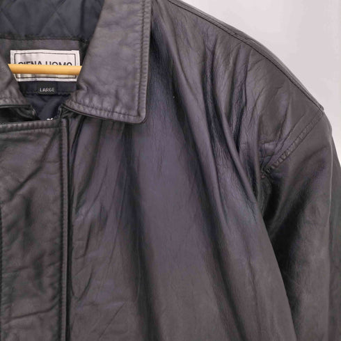 SIENA UOMO cow leather 裏地キルティング レザー カーコート メンズ JPN:L