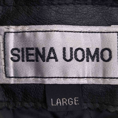 SIENA UOMO 裏地キルティング レザー カーコート メンズ JPN:L