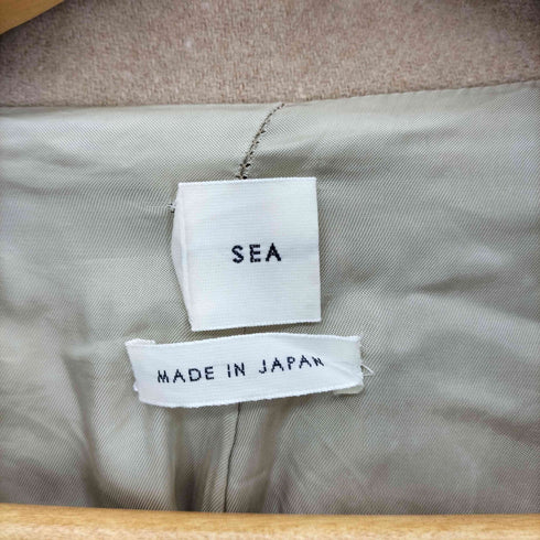 シー SEA ウール ボタンレス トレンチコート レディース