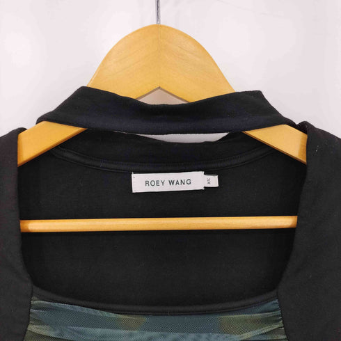 ROEY WANG デコルテオープン シアーメッシュ カットソー レディース XS