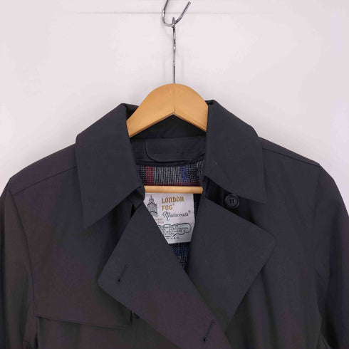 ロンドンフォグ LONDON FOG 80S USA製 ライナーマドラスチェック 65/35ポリコットン ミディアム丈 トレンチコート レディース UK:6