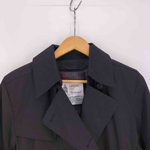 ロンドンフォグ LONDON FOG 80S USA製 ライナーマドラスチェック 65/35ポリコットン ミディアム丈 トレンチコート レディース UK:6