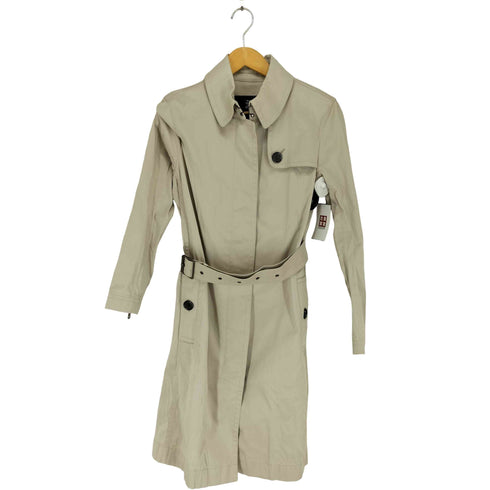 バーバリーロンドン BURBERRY LONDON メタルボタン ジッパーディティール ベルテッド ステンカラーコート レディース 40