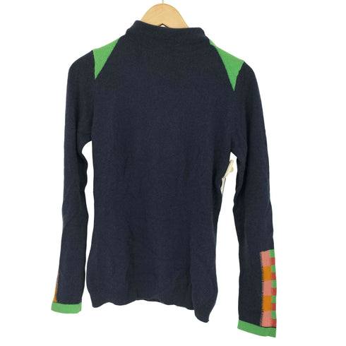 ユナイテッドカラーズオブベネトン UNITED COLORS OF BENETTON ブロック柄 タートルネック カシミヤニット レディース JPN:S