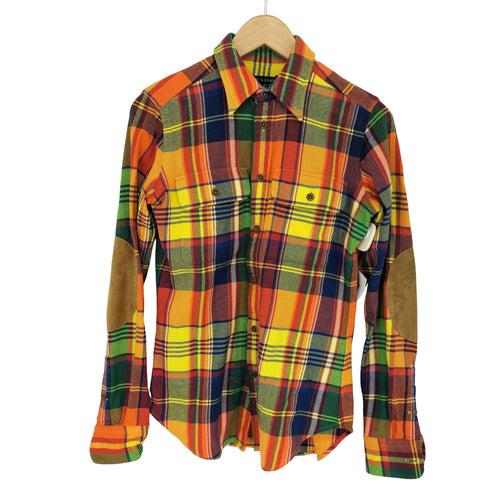 ラルフローレン RALPH LAUREN 両ポケット エルボパッチ ネルシャツ レディース JPN:2