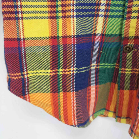 ラルフローレン RALPH LAUREN 両ポケット エルボパッチ ネルシャツ レディース JPN:2