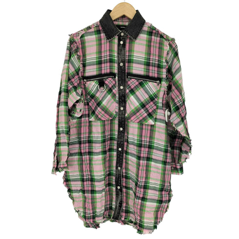 ディーゼル DIESEL D-angels チェックシャツワンピース レディース XXS