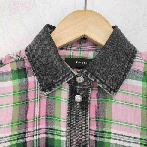 ディーゼル DIESEL D-angels チェックシャツワンピース レディース XXS