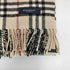 バーバリーロンドン BURBERRY LONDON ロゴ刺繍 ノバチェック フリンジ 大判マフラー レディース