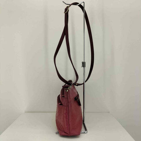 オーストリッチ マルチポケット ショルダーバッグ レディース