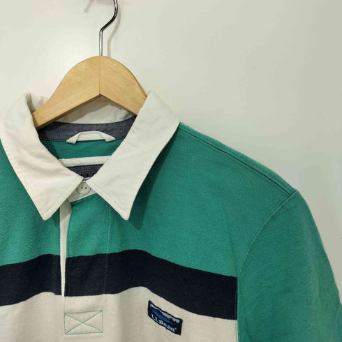 エルエルビーン L.L.Bean ボーダー柄 マルチカラー ショートスリーブポロシャツ メンズ XL-REG