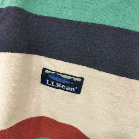 エルエルビーン L.L.Bean ボーダー柄 マルチカラー ショートスリーブポロシャツ メンズ XL-REG