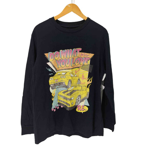 RE. 21AW フロントプリントコットン長袖Tシャツ メンズ FREE