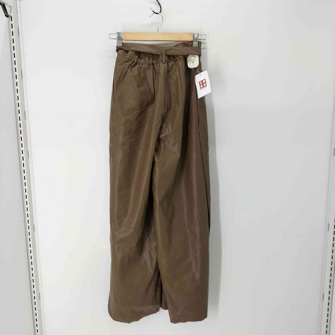 クラネ CLANE 23AW フェイクレザー ワイドパンツ レディース JPN:2