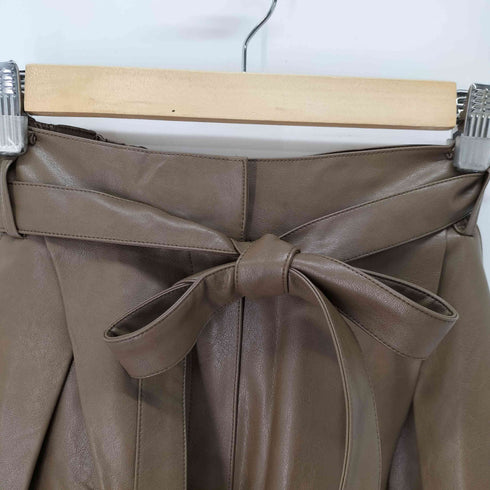 クラネ CLANE 23AW フェイクレザー ワイドパンツ レディース JPN:2