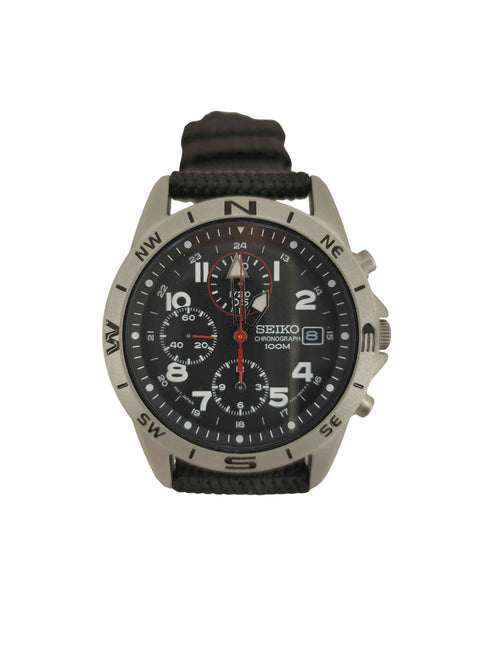 セイコー SEIKO 逆輸入 ミリタリークロノグラフ メンズ